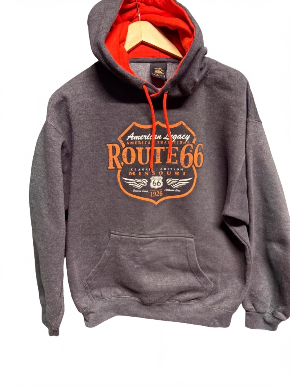 VINTAGE Prairie Mountain "Mother Road" ROUTE 66 Missouri Hoodie | Men Size L